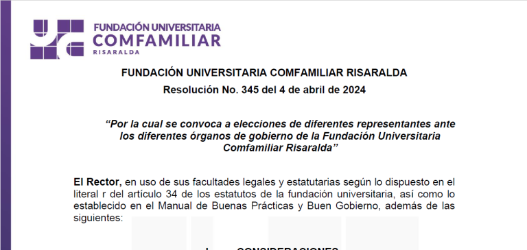 Resolución No. 345 Convocatoria elecciones 2024